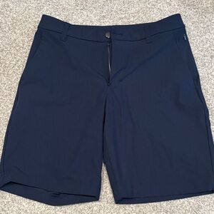 Lululemon Athletica Dark Blue Flat Front Shorts